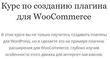 Курс по созданию плагина для WooCommerce