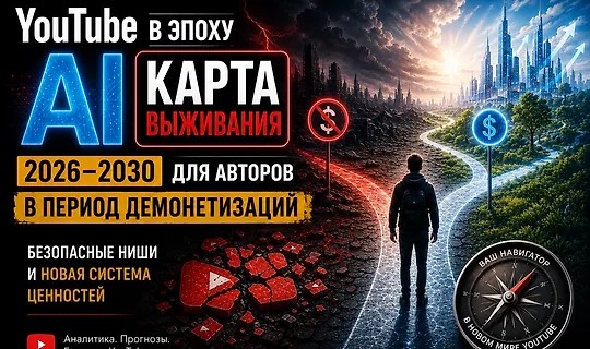 YouTube 2026: Карта выживания. Как не попасть под каток демонетизации и…